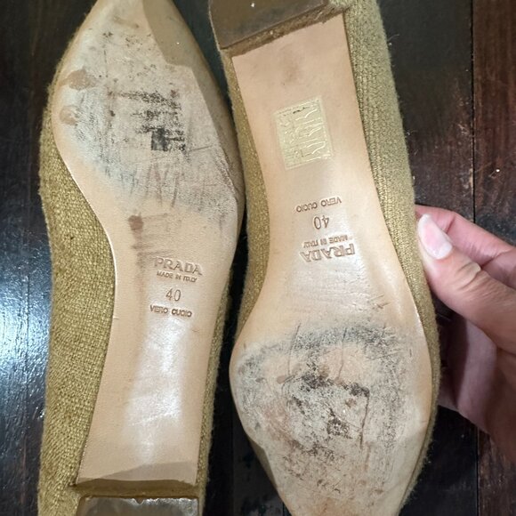 Prada Beige Floral Flats Size 40 (Size 9) - Picture 5 of 7